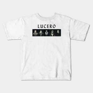 Lucero Logo Band Photo All Member Kids T-Shirt